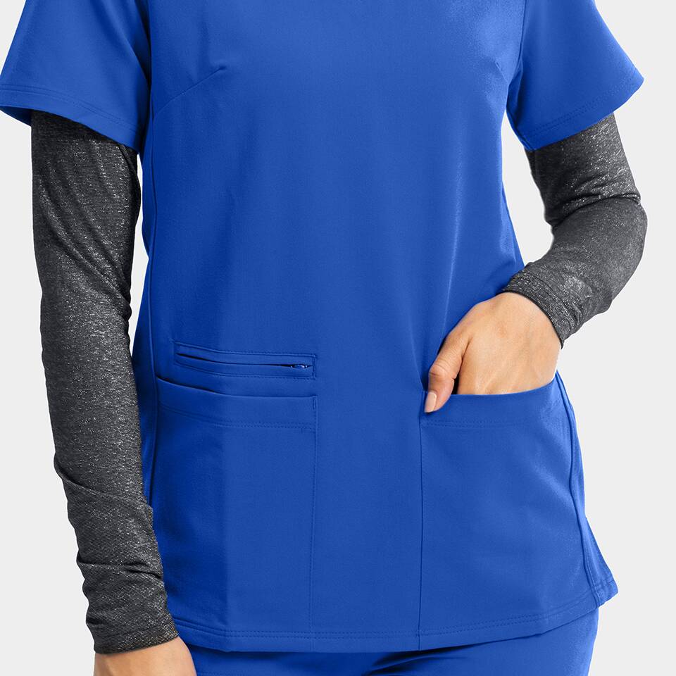 Women's Sporty V-Neck Top | 3852 - Image 4