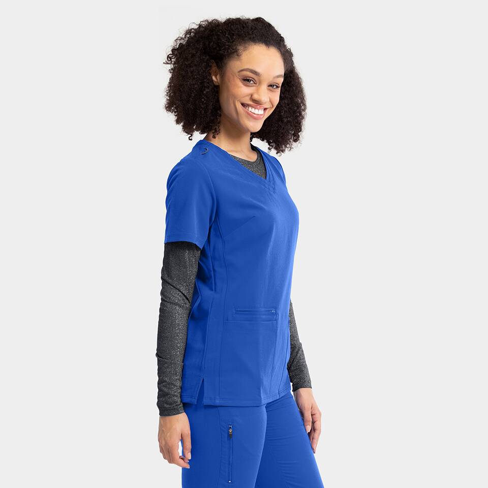 Women's Sporty V-Neck Top | 3852 - Image 5