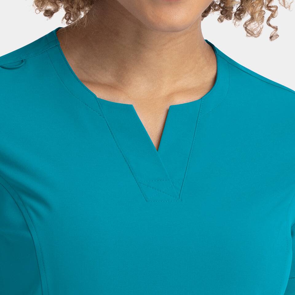 Women's Notched Crew Neck Top | 4802 5 Women's Notched Crew Neck Top | 4802 - Image 3