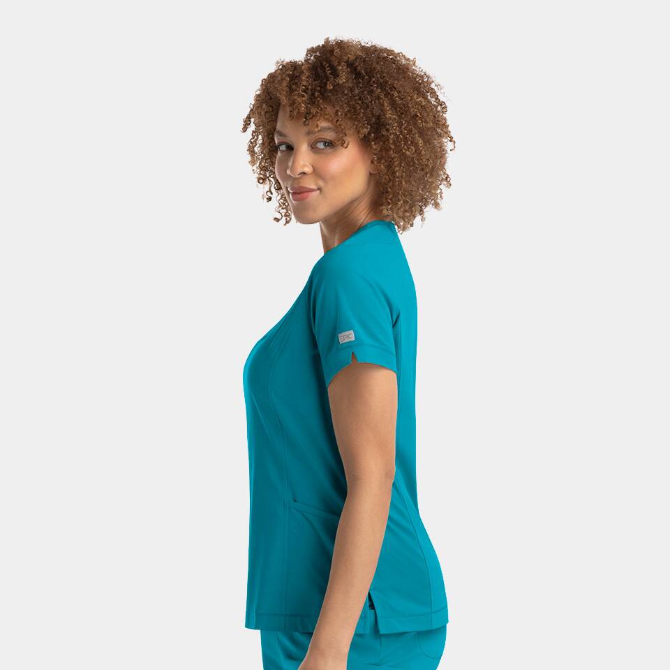 Women's Notched Crew Neck Top | 4802 7 Women's Notched Crew Neck Top | 4802 - Image 5