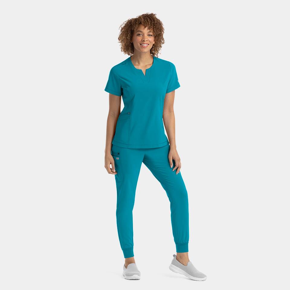 Women's Notched Crew Neck Top | 4802 8 Women's Notched Crew Neck Top | 4802 - Image 6