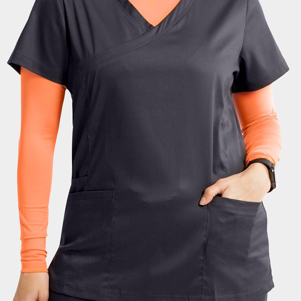Women's Mock Wrap Knit Side Top | 2803 6 Women's Mock Wrap Knit Side Top | 2803 - Image 4